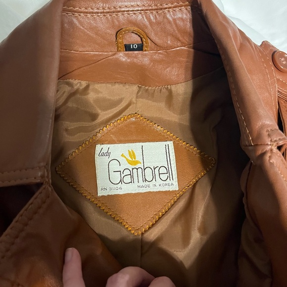 Brown Leather Trench Coat - Picture 2 of 6